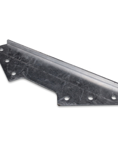 Gusset plate for up-and-over door for free-access stall ESF